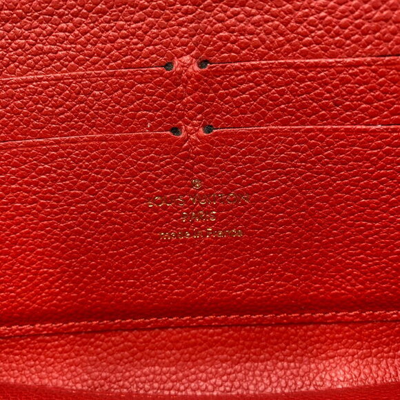 Louis Vuitton Zippy Wallet Empreinte Leather Long Red Cerise Red - Picture 3 of 5